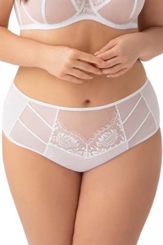 Figi pełne koronkowe Gorsenia Paradise 497/1 białe