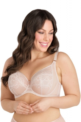 Biustonosz miękki z haftem Gorsenia Just Beige 855 beżowy