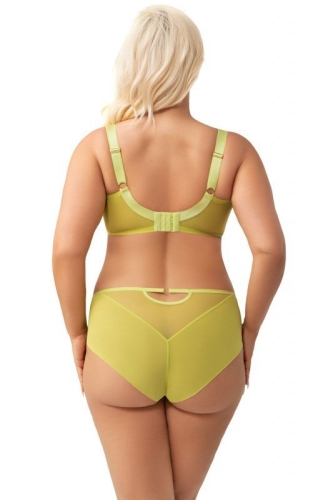Biustonosz miękki z koronką Gorsenia Paradise 496/2 limonkowy – ujęcie 5
