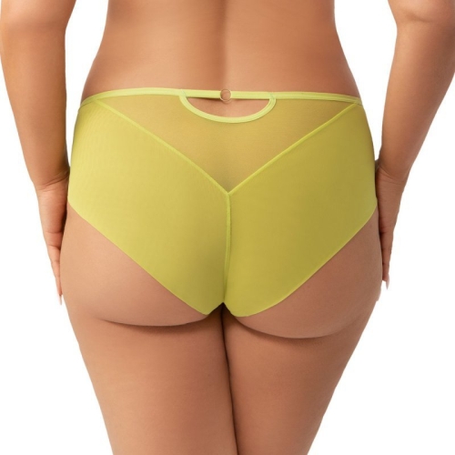 Figi z koronką i tiulem Gorsenia Paradise 497/2 limonkowe – ujęcie 2