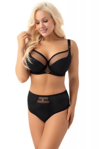 Figi z tiulem Gorsenia Lori 020 czarne – ujęcie 2