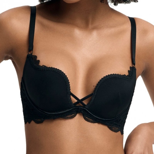 Biustonosz push-up koronkowy Esotiq-Henderson Delis 36121 czarny – ujęcie 2