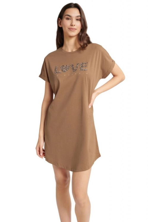 Koszula nocna bawełniana Esotiq-Henderson Boutique 40616 brązowa
