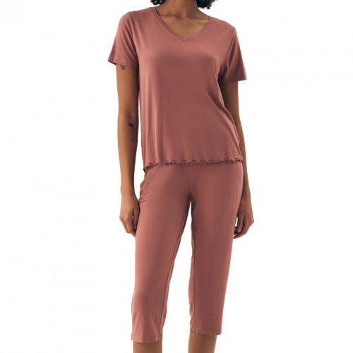 Piżama damska spodnie 3/4 Esotiq-Henderson Noves 43023 mauve – ujęcie 2