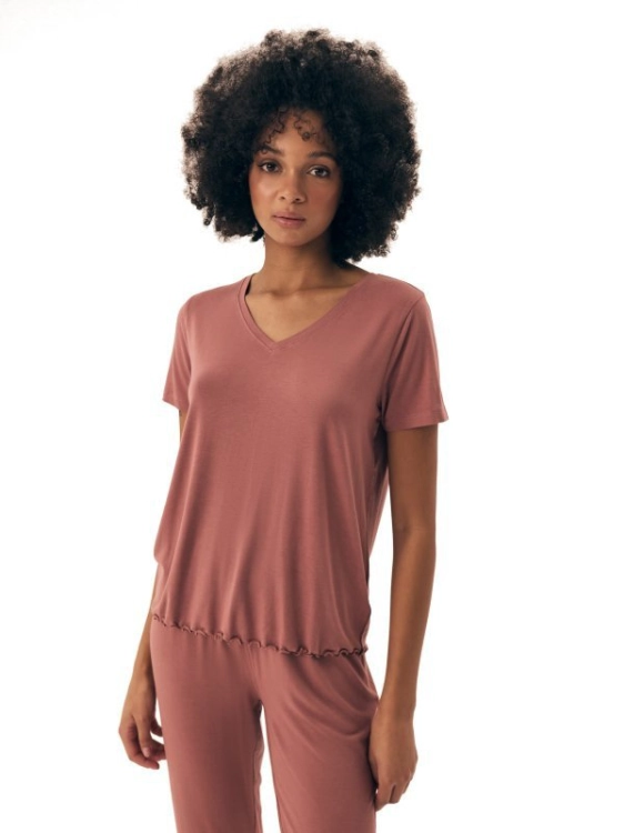 Piżama damska spodnie 3/4 Esotiq-Henderson Noves 43023 mauve – ujęcie 3