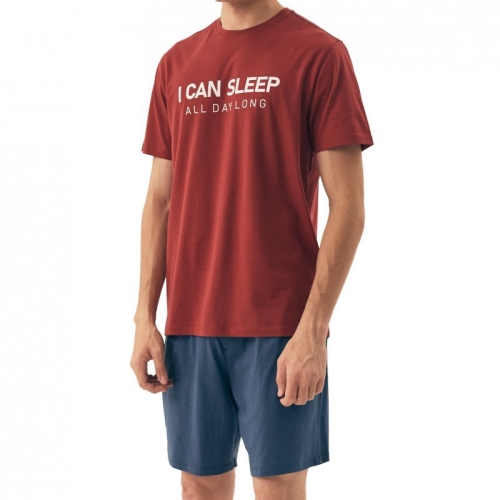 Piżama męska krótki rękaw Esotiq-Henderson Sleeper 42614 czerwona – ujęcie 2