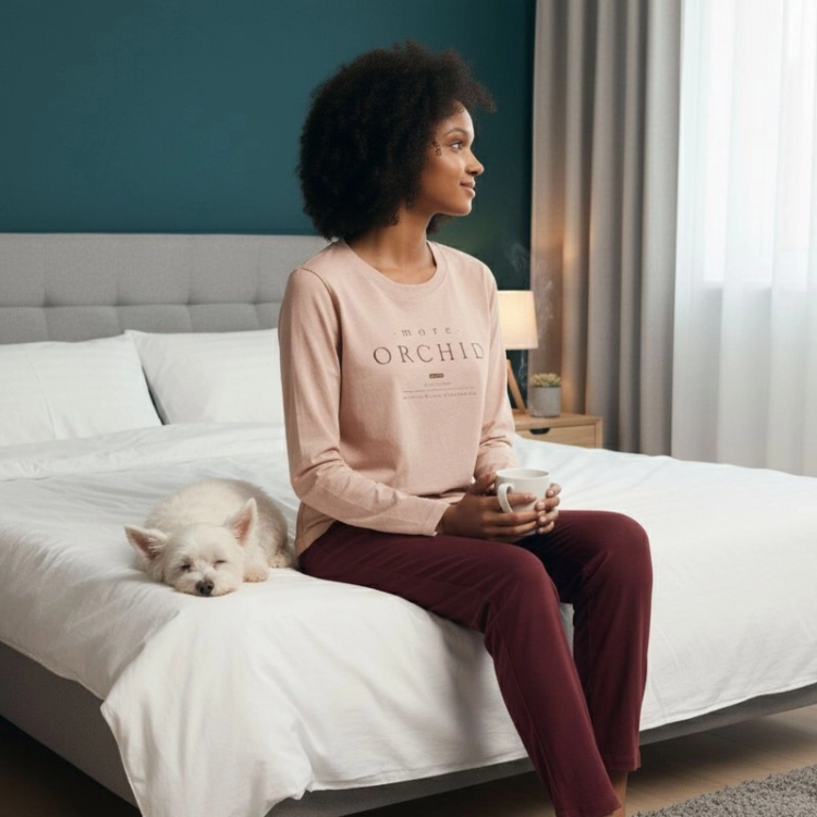 Piżama damska długa Esotiq-Henderson Dorla 43733 orchid – ujęcie 5