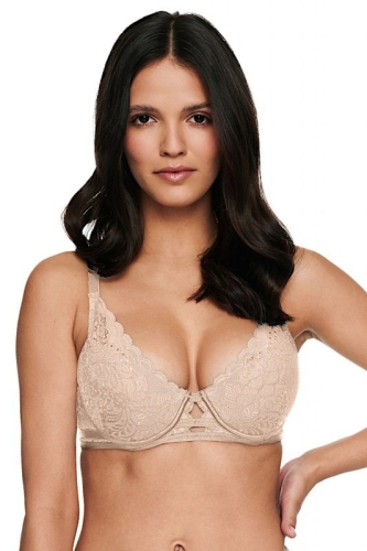 Biustonosz damski push-up Esotiq-Henderson Hint6 40366 beżowy
