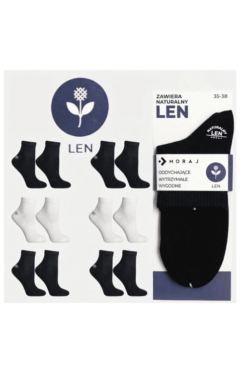 Zakostki unisex bawełniane z lnem Moraj CSL200-167 – ujęcie 2