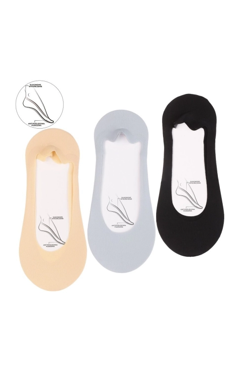 Baleriny damskie prążkowane Moraj CDB250-103 z ABS - zdjęcie główne produktu