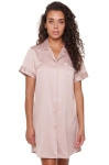 Koszula nocna satynowa koronkowa LingaDore 6801PD rose dust