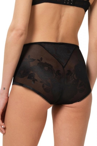 Figi damskie maxi Triumph Wild Rose czarne – ujęcie 2