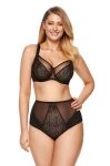 Biustonosz miękki koronkowy plus size Gorteks Gabi czarny
