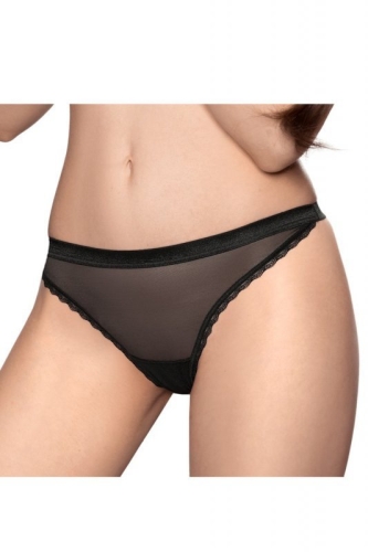 Figi stringi Róża Ellba czarne – ujęcie 2