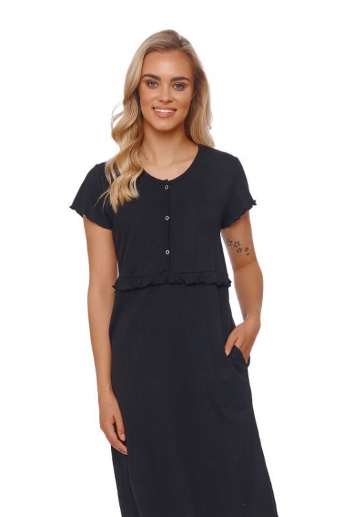 Koszula nocna do karmienia Doctor Nap TCB 4543 czarna – ujęcie 4