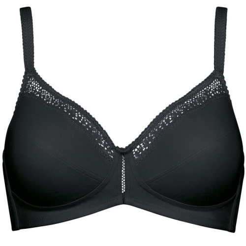 Biustonosz miękki bez fiszbin Triumph Cotton Beauty N czarny – ujęcie 2