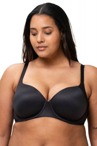 Biustonosz usztywniany gładki na fiszbinach Triumph Body Make-Up czarny