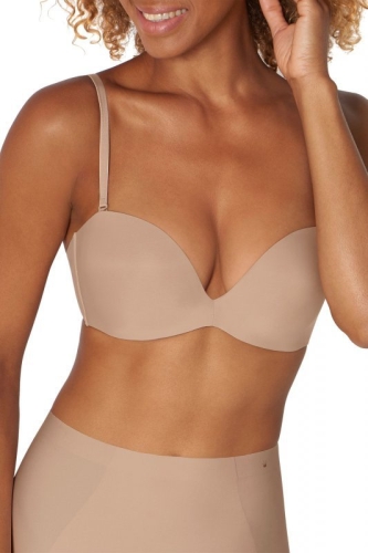 Biustonosz usztywniany bardotka Triumph Stepy Soft 01 WDP beżowy
