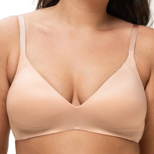 Biustonosz bez fiszbin usztywniany Triumph Body Make-Up PEX beżowy – ujęcie 2