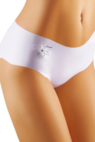 Figi bikini laserowo cięte Emili Flower białe - zdjęcie główne produktu