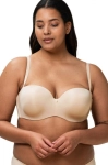 Biustonosz bardotka usztywniany Triumph Body Make-Up WDP beżowy