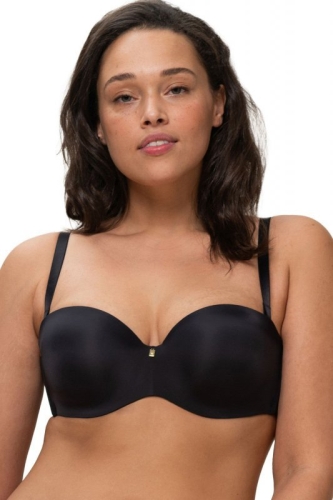 Biustonosz bardotka usztywniany Triumph Body Make-Up WDP czarny