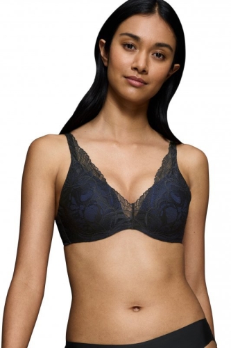 Biustonosz usztywniany na fiszbinach Triumph Body Make-Up Illusion czarny