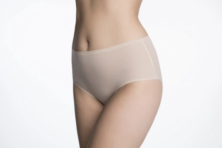 Bezszwowe figi maxi one size Julimex Flexi-One beżowe – ujęcie 3