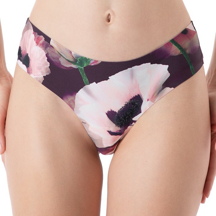 Figi brazylijskie z koronkowym tyłem Julimex Tanga Velvet Bloom – ujęcie 2