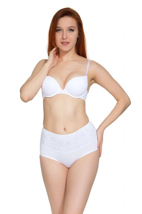 Figi modelujące z koronką Mitex Ala białe – ujęcie 3