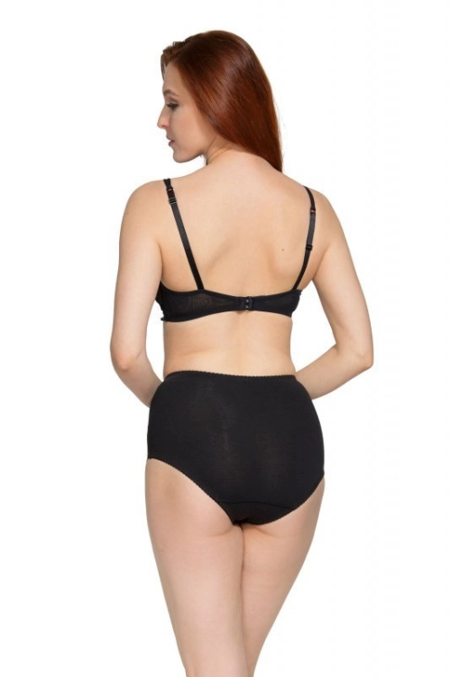 Figi lekko modelujące z koronką Mitex Ela czarne - widok modelu w galerii, ujęcie 11