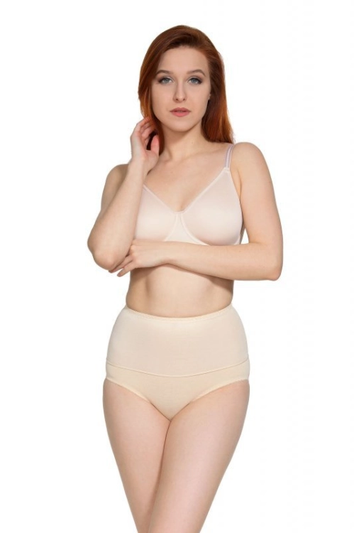 Figi korygujące plus size Mitex Iga beżowe – ujęcie 3
