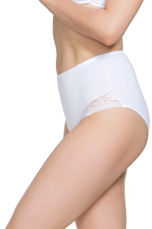 Figi lekko modelujące plus size Mitex Ela białe – ujęcie 6