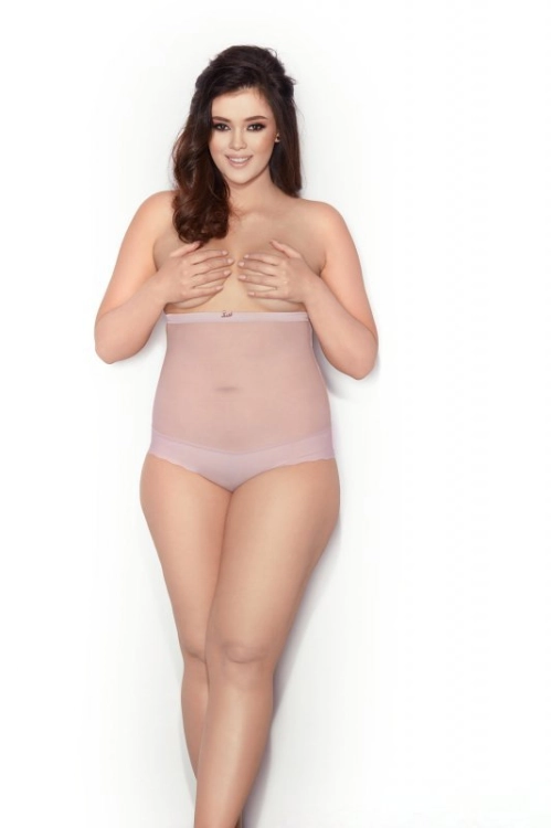 Figi mocno wyszczuplające plus size Mitex Glam różowe – ujęcie 6