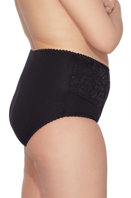 Figi modelujące z koronką plus size Mitex Ala czarne – ujęcie 4