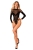 Otwarte body Obsessive B135 czarne – ujęcie 3