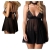 Babydoll i stringi Obsessive Donarella czarne – ujęcie 2