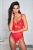 Body z fiszbinami Obsessive Aliosa czerwone – ujęcie 5