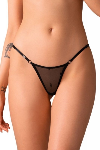 Figi jockstrap z otwartym krokiem Obsessive Anniverse czarne - zdjęcie główne produktu