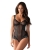 Body z otwartym krokiem Obsessive Amanta czarne