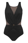 Jednoczęściowy strój kąpielowy modelujący Self Fashion 7 1006V 19 czarny