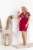 Wiskozowa koszula nocna z koronką Donna Rita bordowa - widok modelu w galerii, ujęcie 11
