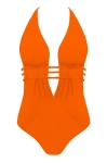 Jednoczęściowy strój kąpielowy halter Self Missouri 4 1007 26C pomarańczowy