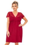 Wiskozowa koszula nocna plus size Donna Livia burgund