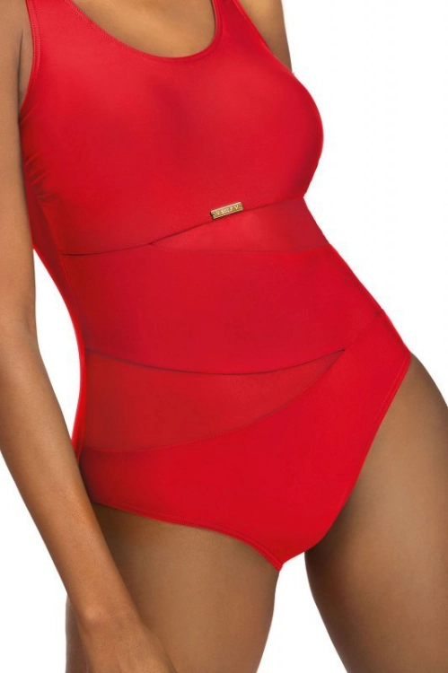 Jednoczęściowy sportowy strój kąpielowy Self Fashion Sport S36W 6 czerwony – ujęcie 4