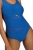 Jednoczęściowy sportowy strój kąpielowy push-up Self Fashion Sport S36 29 niebieski – ujęcie 4