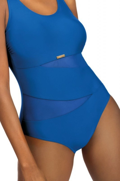 Jednoczęściowy sportowy strój kąpielowy push-up Self Fashion Sport S36 29 niebieski – ujęcie 4