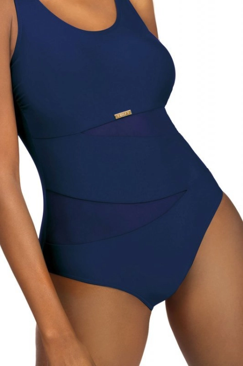 Jednoczęściowy sportowy strój kąpielowy Self Fashion Sport S36 31 granatowy – ujęcie 4