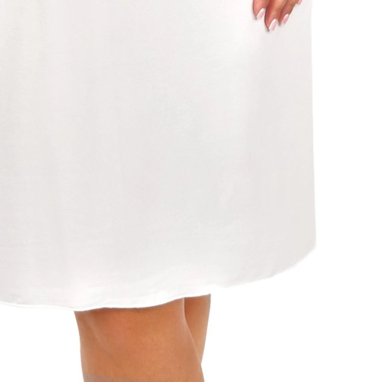 Wiskozowa koszula nocna z koronką Donna Angela kremowa - widok modelu w galerii, ujęcie 11