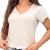 Wiskozowa piżama damska z krótkimi spodenkami Donna Goya Short beżowa – ujęcie 2